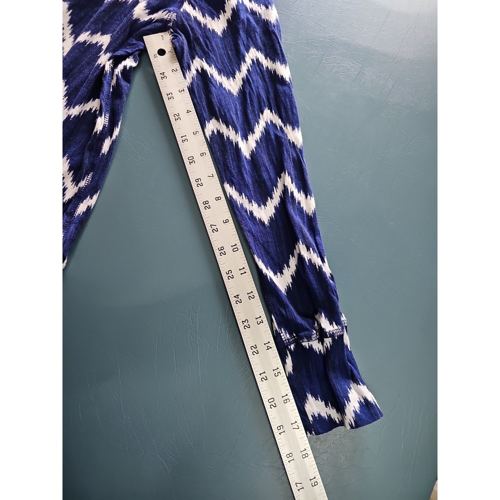 H&M L.O.G.G. Top Blue & White Vintage Y2K Size M Long Sleeve - Picture 9 of 10